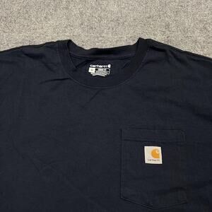 Carhartt Shirt Mens XL Loose Fit K87 Pocket Workwear Casual Blue